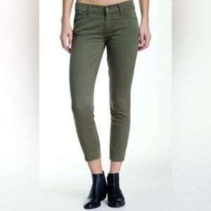 MOTHER The Looker Crop Military Green Island Feever Pants size 26 Boho Indie
